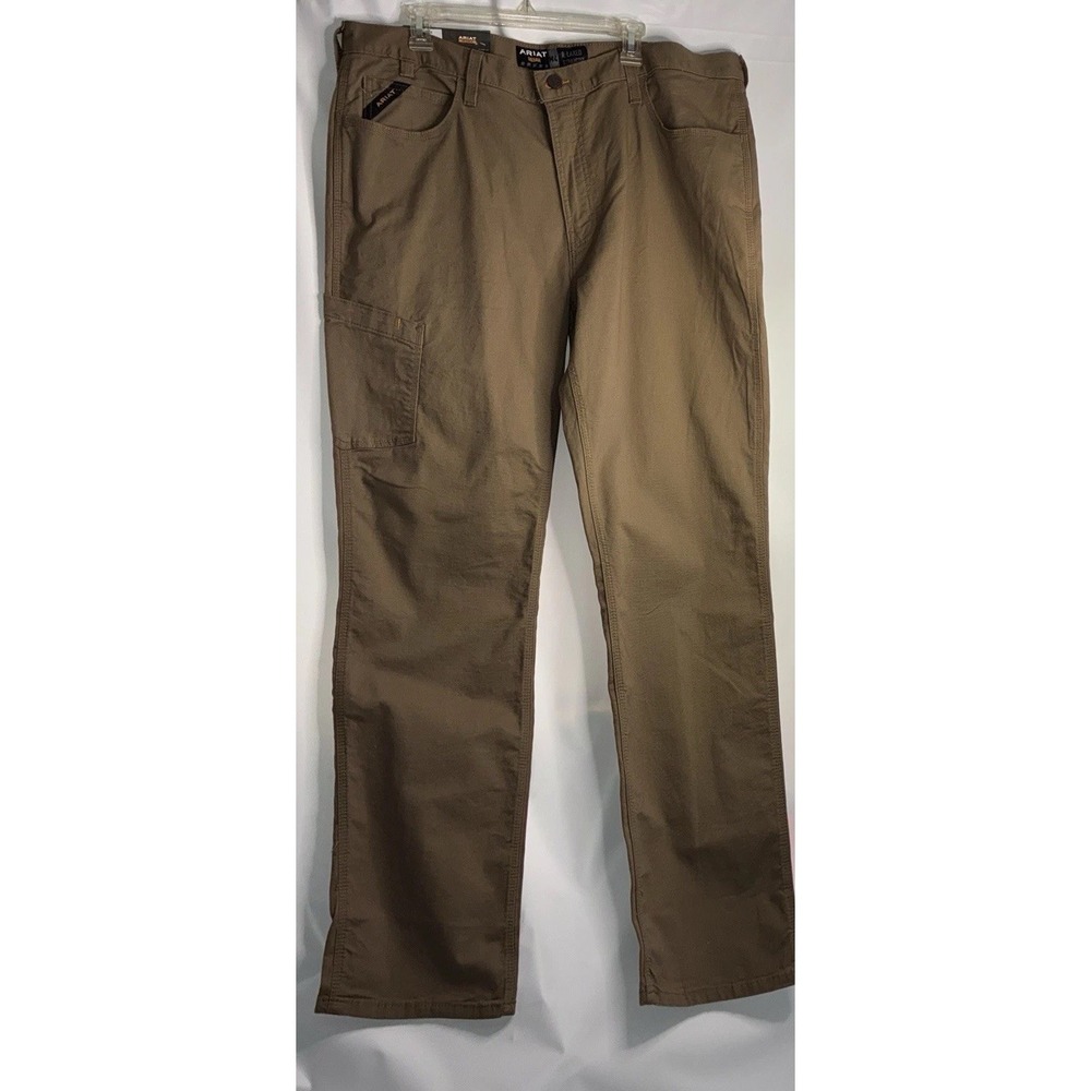 Ariat Work Rebar M4 Pants Men's 40 / 36 Field Khaki Wash Tan Relaxed Straight